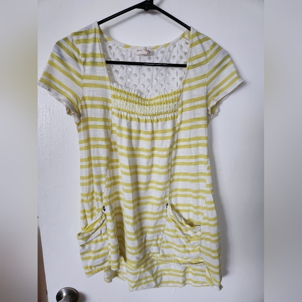 Meadow Rue Anthropologie Yellow Top